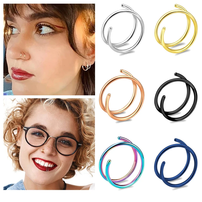 Body Jewelry Surgical Steel - 6 unidades/lote, 20G, aro para la
