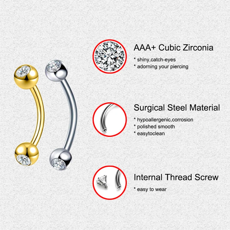 2 piezas de joyería corporal,  - Body Jewelry Surgical Steel reseña y precio