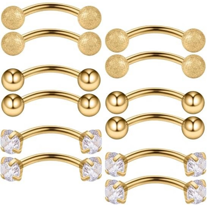 6 pares de joyería para pierci - Body Jewelry Surgical Steel reseña y precio