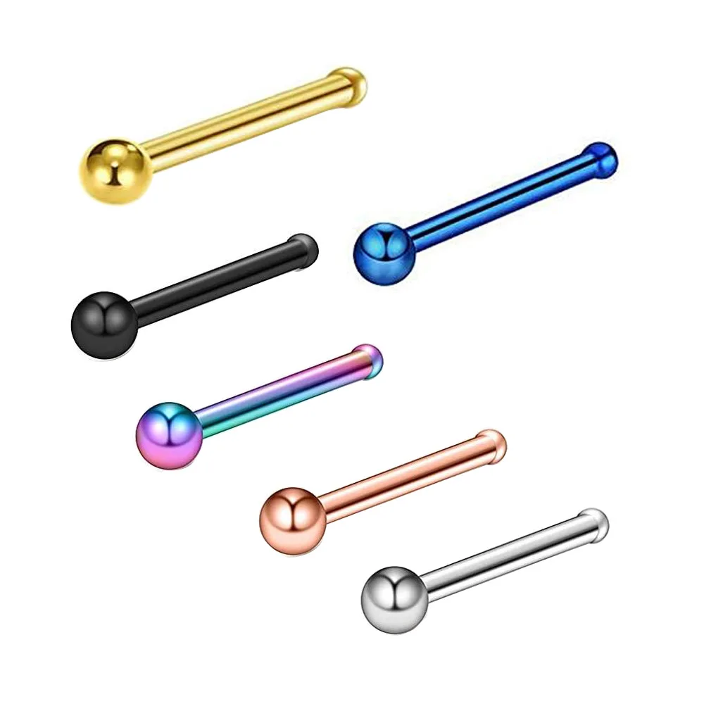 6 piezas de 20G, 316L, acero q - Body Jewelry Surgical Steel reseña y precio